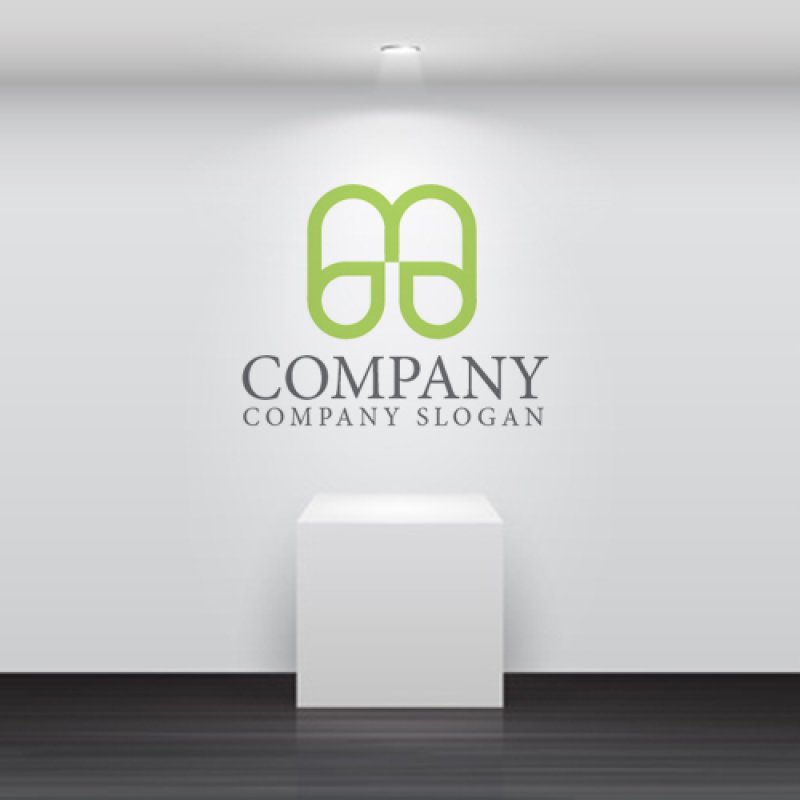 画像4: m・葉・双眼鏡・アルファベット・ロゴ・マークデザイン4747 (4)