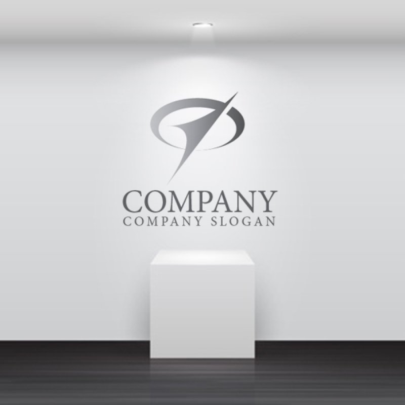 画像4: P・曲線・グラデーション・カッコいい・アルファベット・ロゴ・マークデザイン4758 (4)