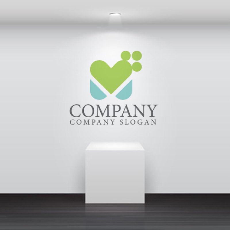 画像5: M・ハート・シンプル・アルファベット・ロゴ・マークデザイン4775 (5)