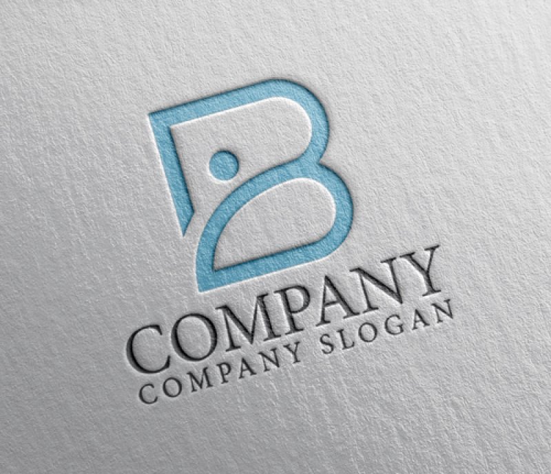 画像2: B・人・シンプル・アルファベット・ロゴ・マークデザイン4783 (2)