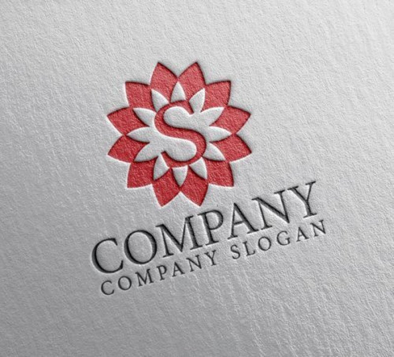 画像2: S・花・太陽・アルファベット・ロゴ・マークデザイン4787 (2)