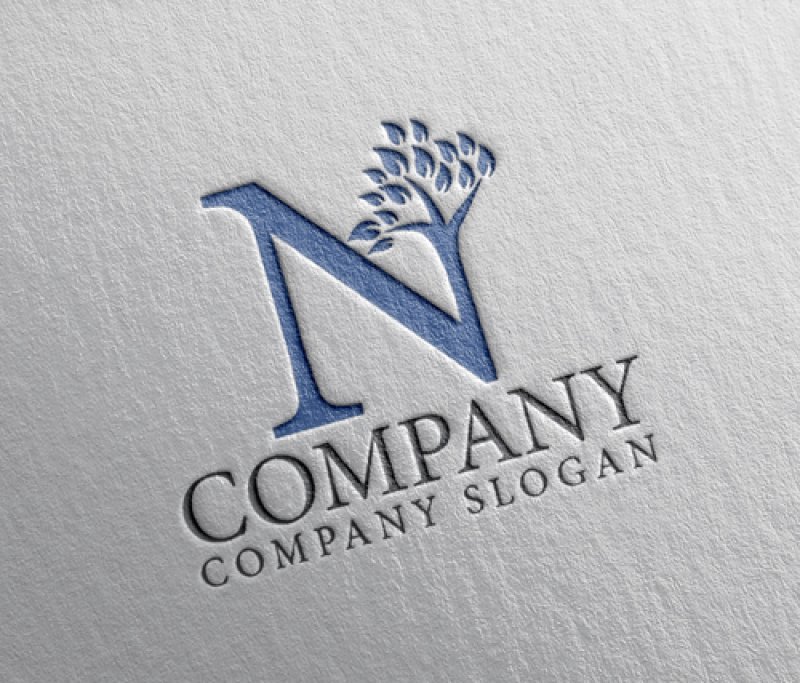 画像2: N・葉・木・アルファベット・ロゴ・マークデザイン4795 (2)