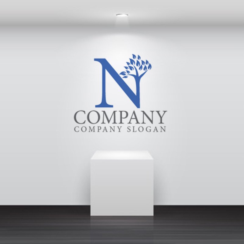 画像5: N・葉・木・アルファベット・ロゴ・マークデザイン4795 (5)
