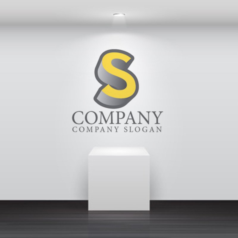 画像5: S・3D・シンプル・アルファベット・ロゴ・マークデザイン4812 (5)