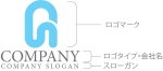 画像10: A・Q・カプセル・アルファベット・ロゴ・マークデザイン4826 (10)
