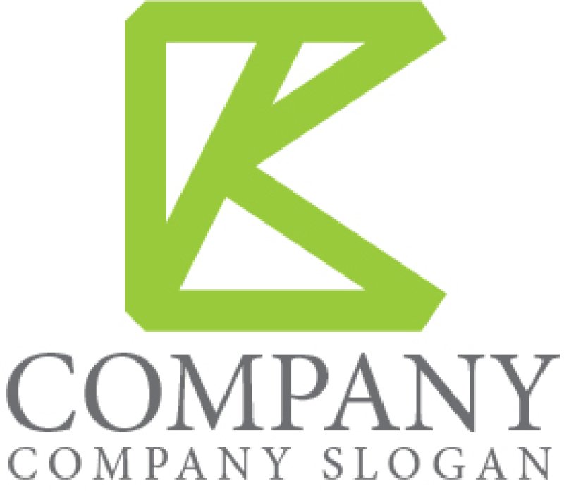 画像1: K・四角・シンプル・アルファベット・ロゴ・マークデザイン4834 (1)