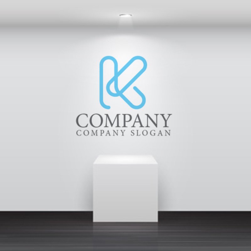 画像5: K・クリップ・線・アルファベット・ロゴ・マークデザイン4835 (5)