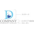 画像10: D・水・泡・アルファベット・ロゴ・マークデザイン4855