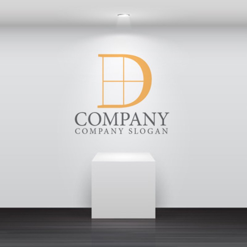 画像5: D・窓・アルファベット・ロゴ・マークデザイン4856 (5)