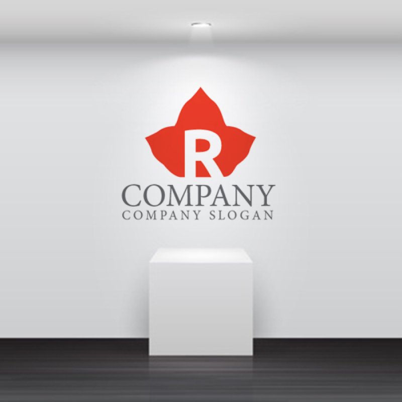 画像5: R・アイビー・葉・アルファベット・ロゴ・マークデザイン4865 (5)