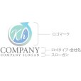 画像10: K・H・輪・矢印・上昇・アルファベット・ロゴ・マークデザイン4871