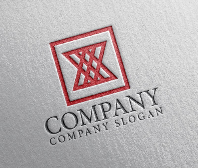 画像2: X・四角・太鼓・アルファベット・ロゴ・マークデザイン4890 (2)