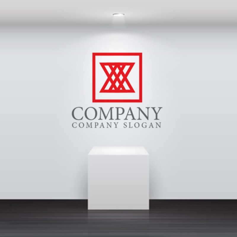 画像5: X・四角・太鼓・アルファベット・ロゴ・マークデザイン4890 (5)