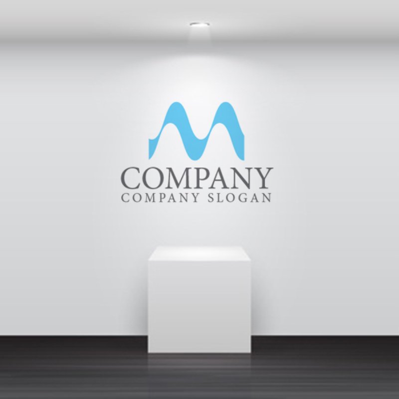 画像5: M・波・山・アルファベット・ロゴ・マークデザイン4909 (5)