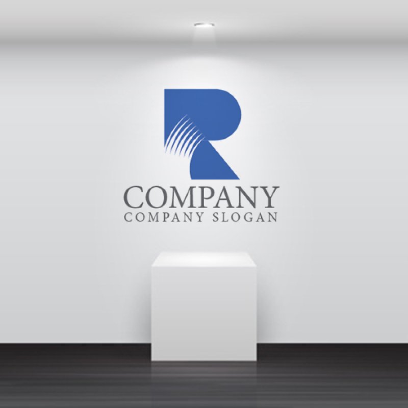 画像5: R・刷毛・アルファベット・ロゴ・マークデザイン4911 (5)