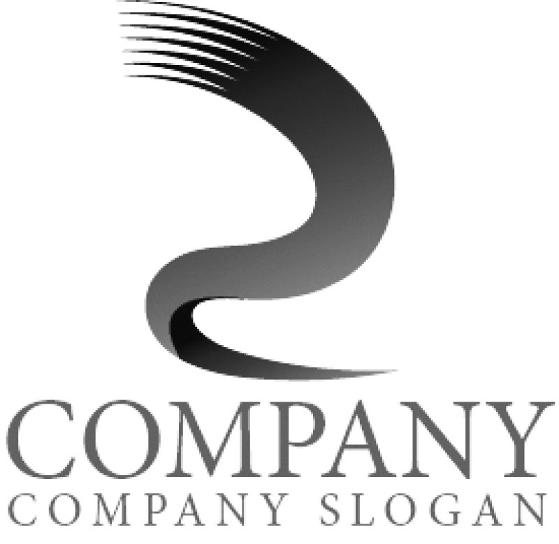 画像6: R・曲線・刷毛・アルファベット・グラデーション・ロゴ・マークデザイン4912 (6)