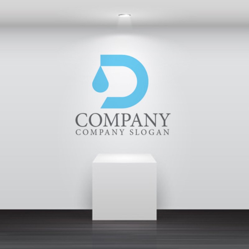画像5: D・水滴・アルファベット・ロゴ・マークデザイン4936 (5)