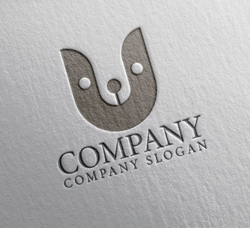 画像2: U・犬・アルファベット・ロゴ・マークデザイン4939 (2)