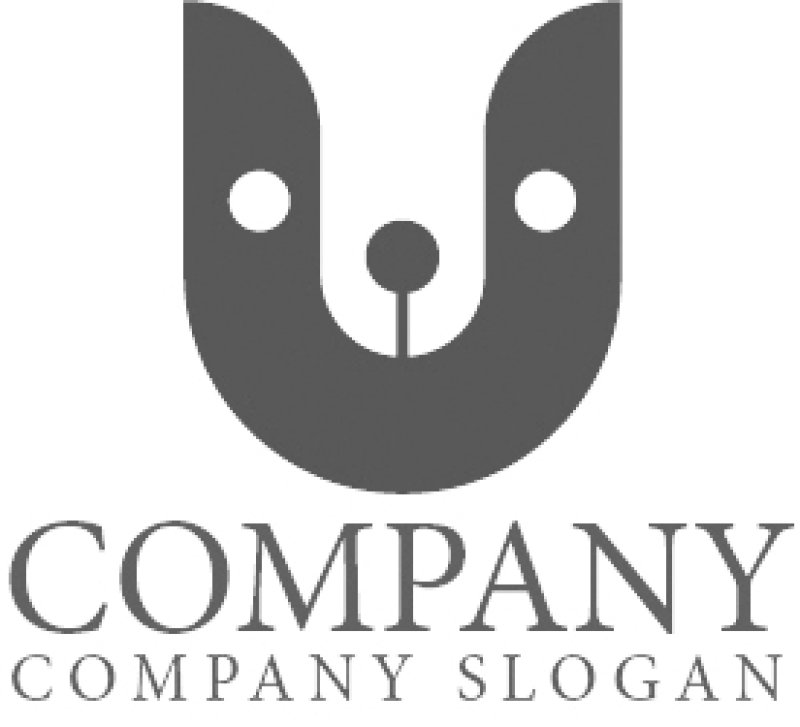 画像6: U・犬・アルファベット・ロゴ・マークデザイン4939 (6)