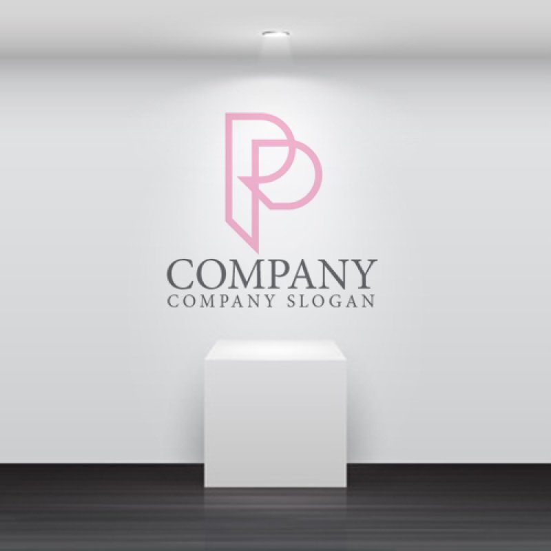 画像5: P・重なり・アルファベット・ロゴ・マークデザイン4946 (5)