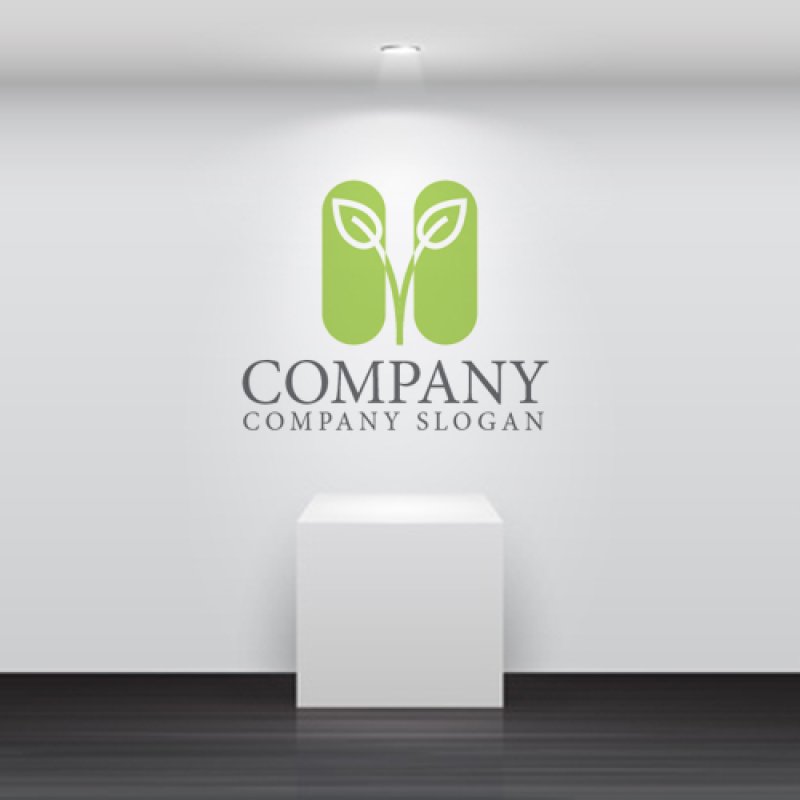 画像5: M・葉・アルファベット・ロゴ・マークデザイン4948 (5)