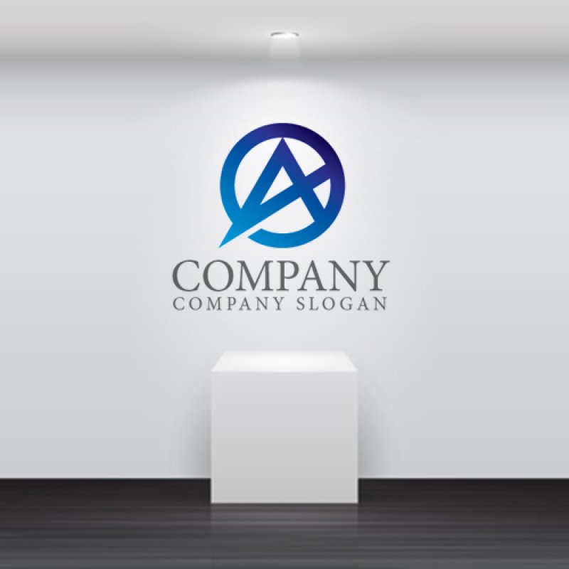 画像5: A・輪・アルファベット・グラデーション・ロゴ・マークデザイン4958 (5)