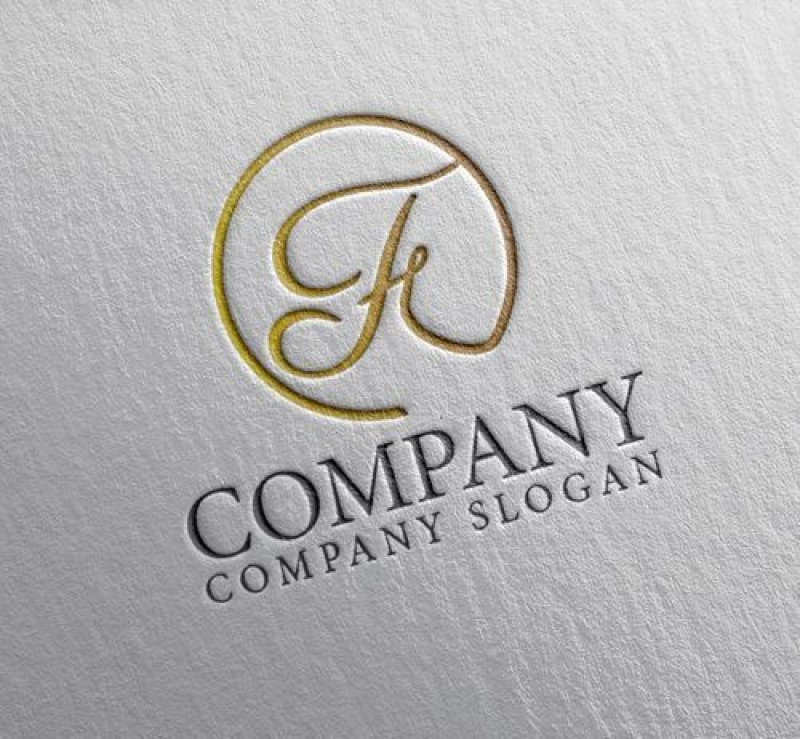 画像2: F・ 輪・グラデーション・アルファベット・ロゴ・マークデザイン4971 (2)