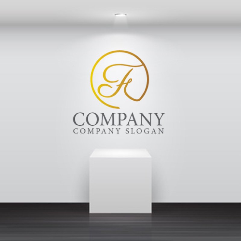 画像5: F・ 輪・グラデーション・アルファベット・ロゴ・マークデザイン4971 (5)