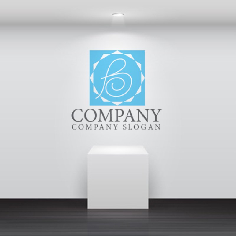 画像5: B・四角・太陽・アルファベット・ロゴ・マークデザイン4996 (5)