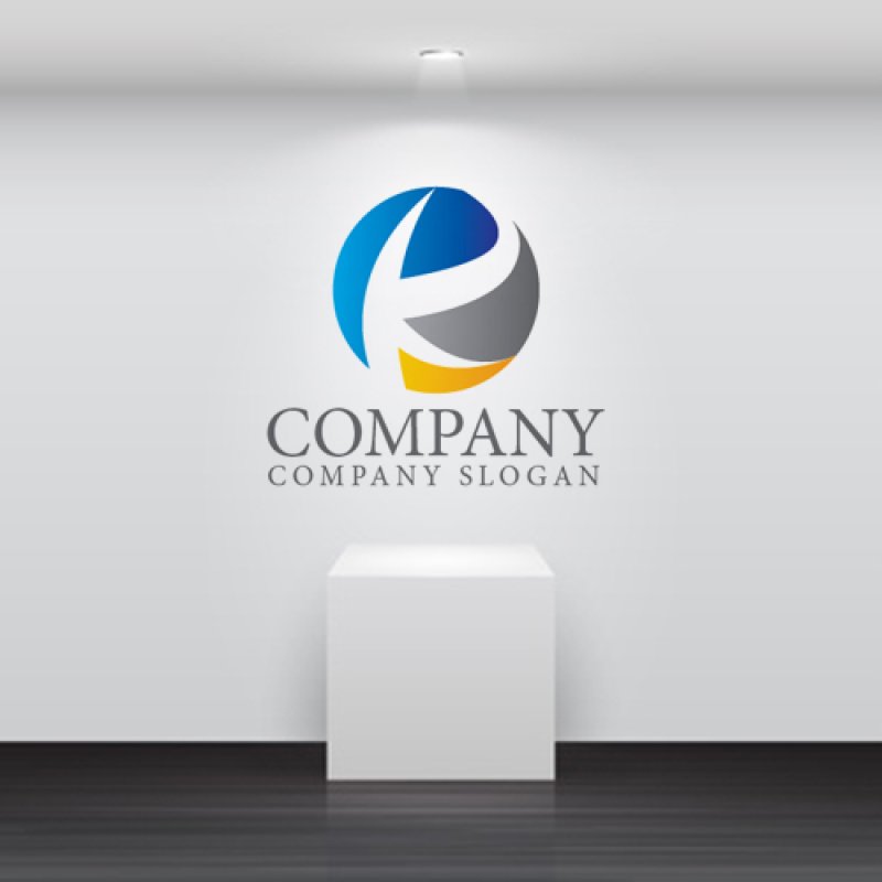 画像5: K・輪・グラデーション・アルファベット・ロゴ・マークデザイン5002 (5)