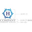 画像10: H・六角形・葉・月桂樹・グラデーション・ロゴ・マークデザイン5017
