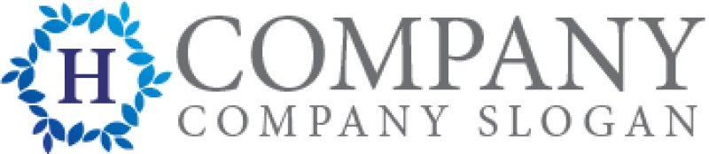 画像7: H・六角形・葉・月桂樹・グラデーション・ロゴ・マークデザイン5017 (7)