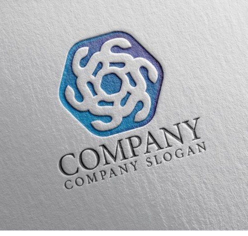 画像2: S・六角形・グラデーション・ロゴ・マークデザイン5025 (2)