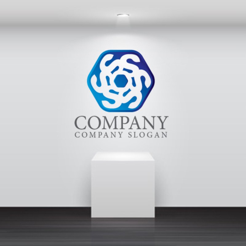 画像5: S・六角形・グラデーション・ロゴ・マークデザイン5025 (5)