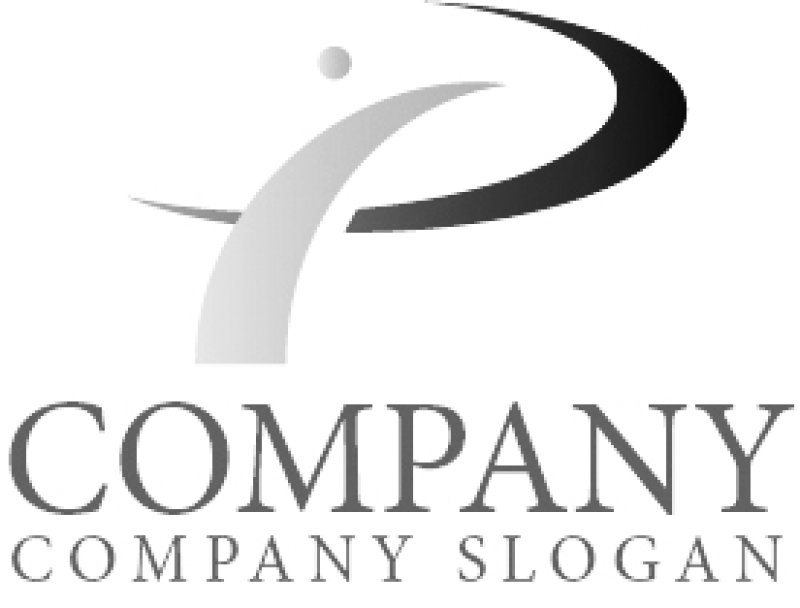 画像6: P・人・曲線・グラデーション・ロゴ・マークデザイン5029 (6)