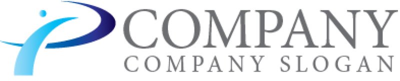 画像7: P・人・曲線・グラデーション・ロゴ・マークデザイン5029 (7)