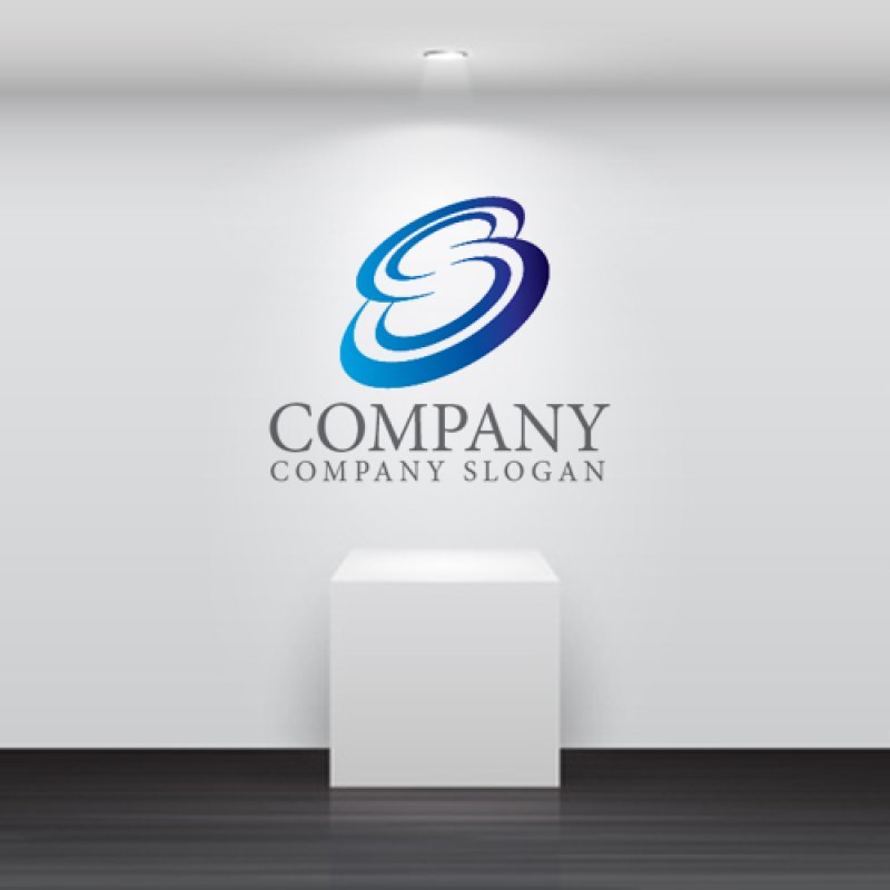 画像5: S・波紋・曲線・グラデーション・ロゴ・マークデザイン5033 (5)