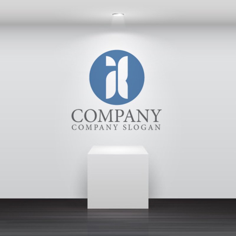 画像5: i・K・輪・蝶・アルファベット・ロゴ・マークデザイン5036 (5)