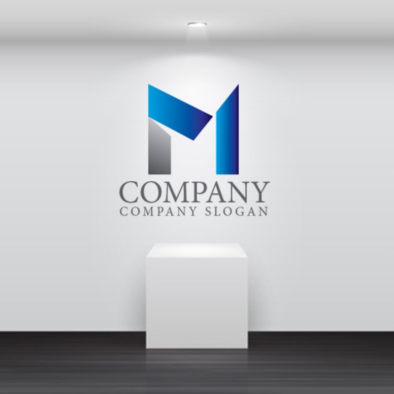 画像5: M・シンプル・グラデーション・ロゴ・マークデザイン5073 (5)