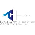 画像10: T・C・三角・グラデーション・ロゴ・マークデザイン5089