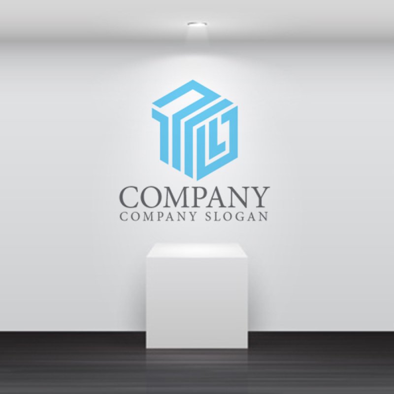 画像5: P・L・ボックス・六角形・アルファベット・ロゴ・マークデザイン5090 (5)