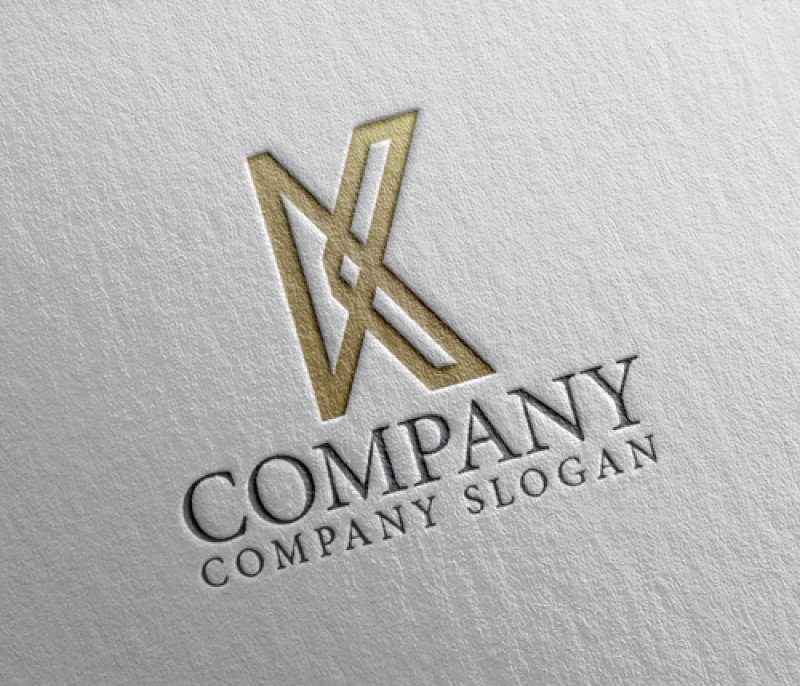 画像2: K・ゴールド・グラデーション・アルファベット・ロゴ・マークデザイン5091 (2)