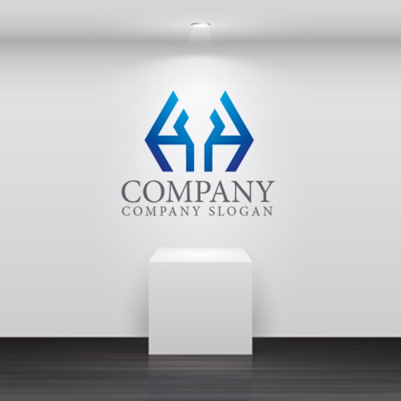 画像5: H・K・グラデーション・ロゴ・マークデザイン5095 (5)