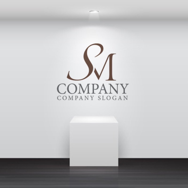 画像5: M・S・シンプル・アルファベット・ロゴ・マークデザイン5096 (5)