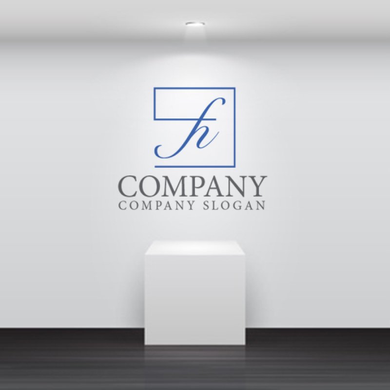 画像5: F・h・四角・アルファベット・ロゴ・マークデザイン5101 (5)