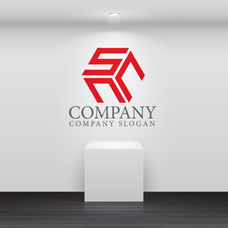 画像5: S・C・ビル・六角形・アルファベット・ロゴ・マークデザイン5103 (5)