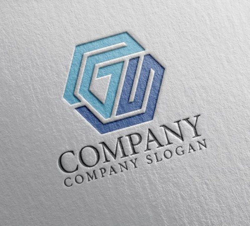 画像2: G・S・六角形・アルファベット・ロゴ・マークデザイン5111 (2)