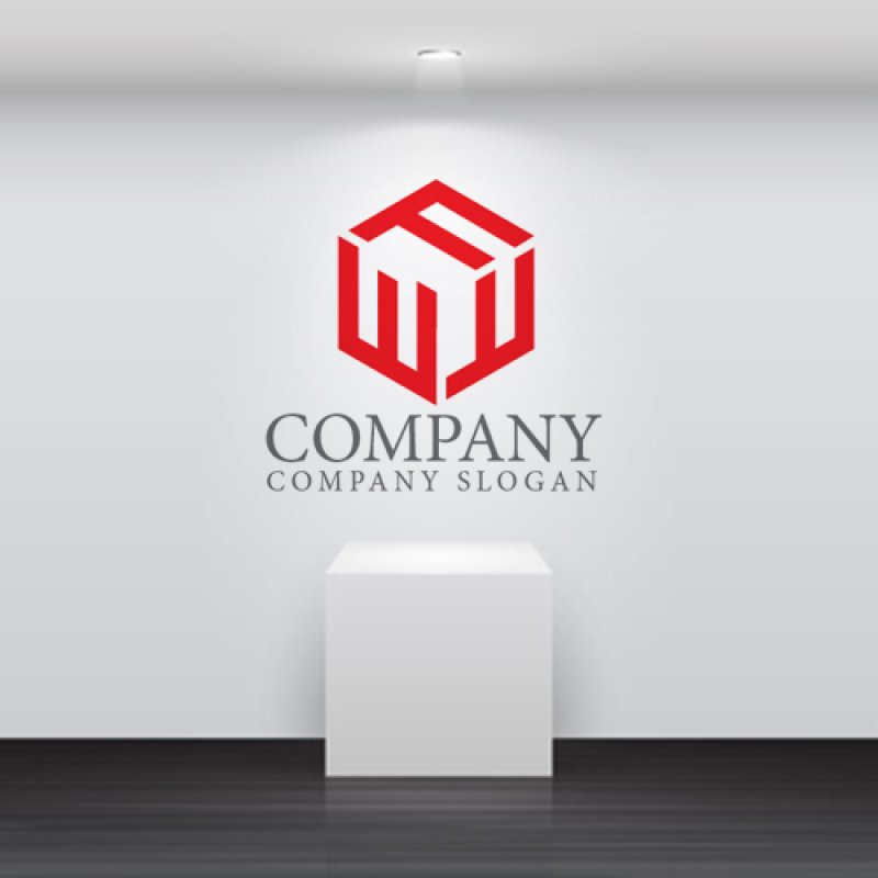 画像5: F・W・六角形・アルファベット・ロゴ・マークデザイン5112 (5)