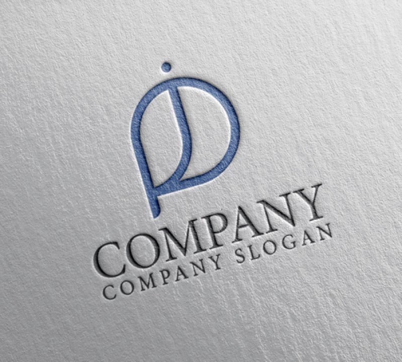 画像2: P・J・人・アルファベット・ロゴ・マークデザイン5117 (2)