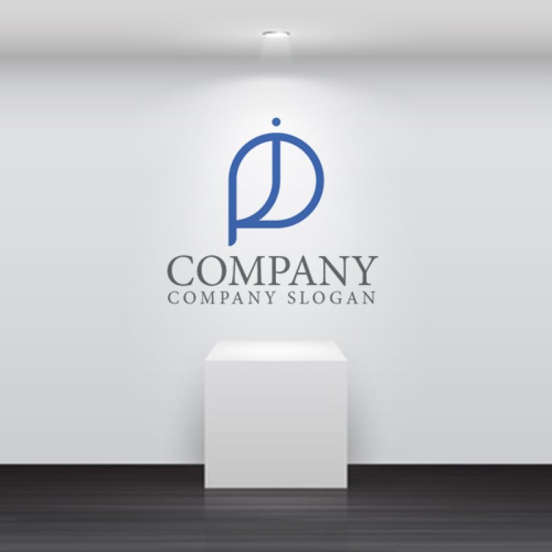 画像5: P・J・人・アルファベット・ロゴ・マークデザイン5117 (5)